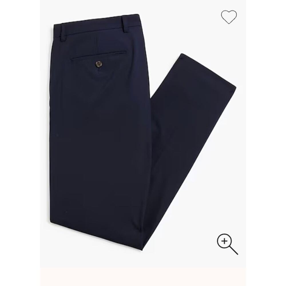 J.Crew Mens Thompson Pant Size 29x32 Navy Blue Wool Blend Four Season NWT #571 - Picture 2 of 4